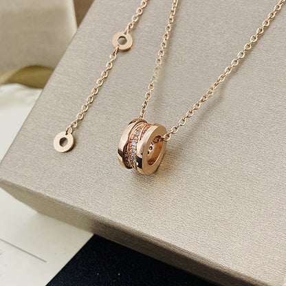 Women's & Men's Ceramic High Version Spring Full Diamond Small Waist Necklaces