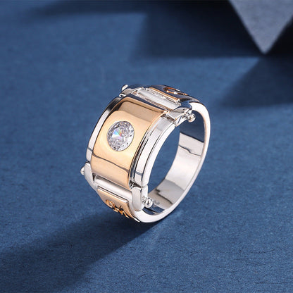 Man's Jewelry Champagne Gold Plated Domineering Rings