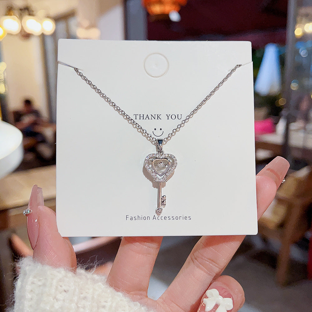 Unique Key Pendant Female Light Luxury Temperament Clavicle Necklaces