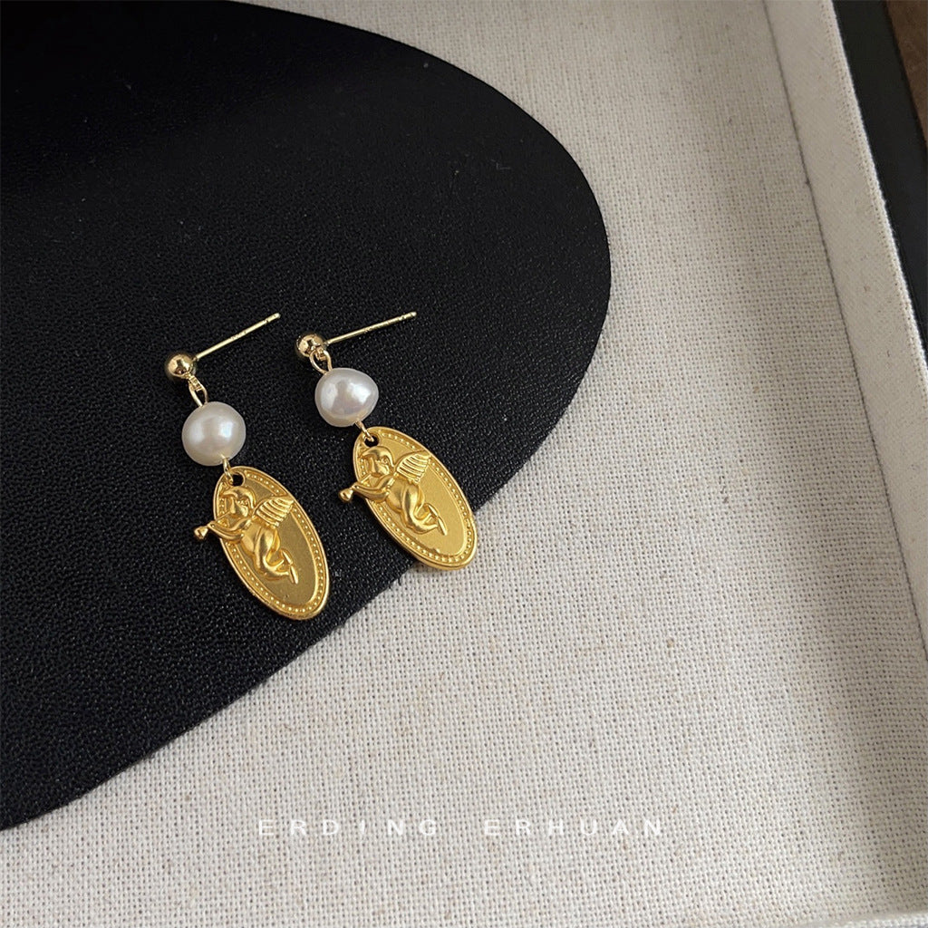 Collection Freshwater Pearl Handmade Sier Needle Earrings