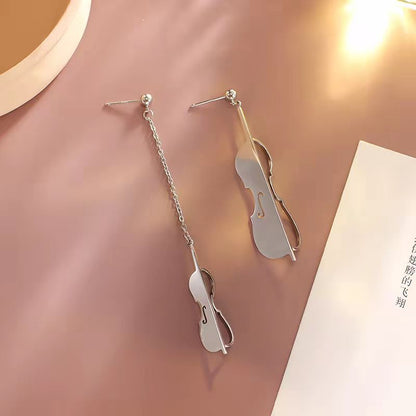 Asymmetric Cello Sier Pin Needle Cold Rings