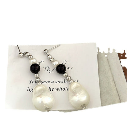 Women's Tassel Baroque Shell Pearl High Sense Earrings
