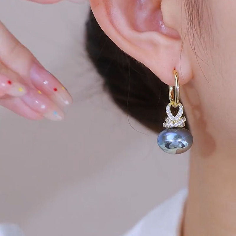 Light Luxury Fashion Temperament Bread Bead Ear Earrings