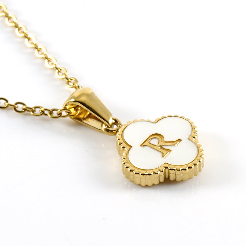 Women's Four-leaf Clover Pendant Stainless Steel Gold Necklaces