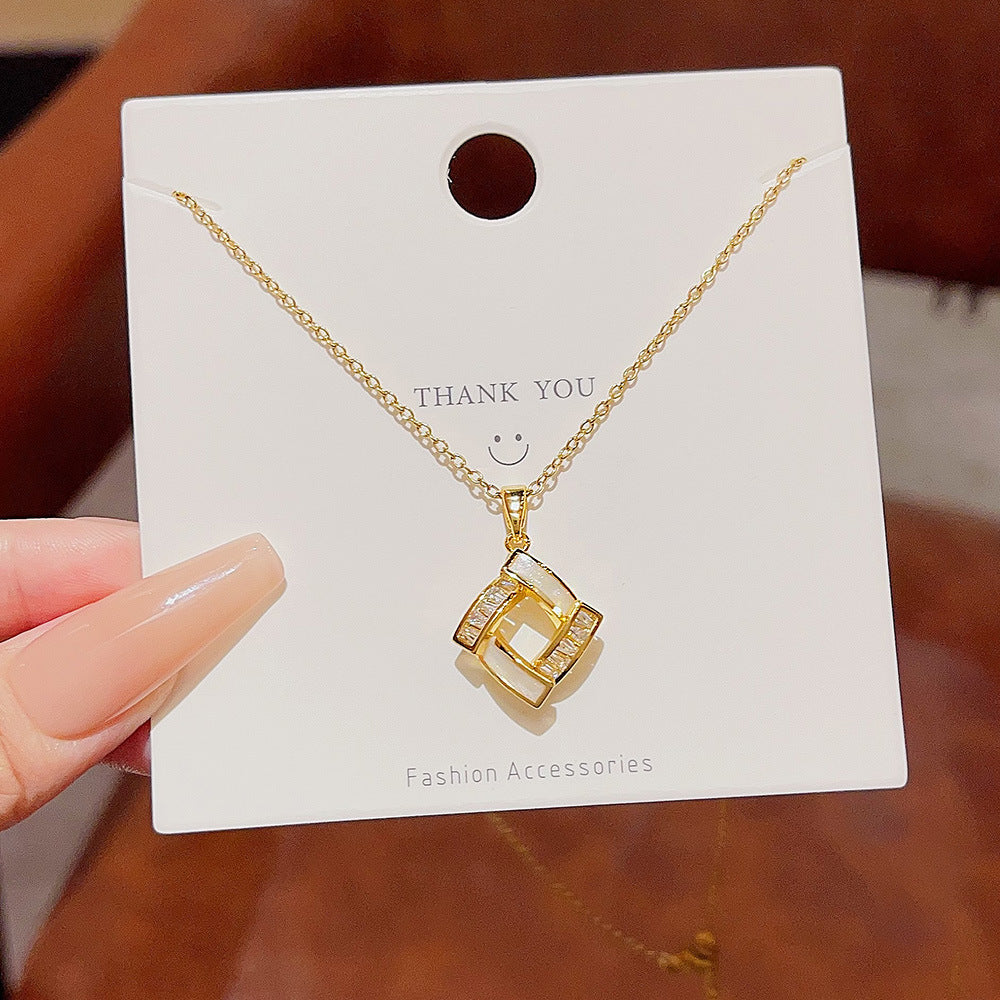 Geometry Square Clavicle Chain Light Luxury Minority Necklaces