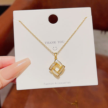 Geometry Square Clavicle Chain Light Luxury Minority Necklaces