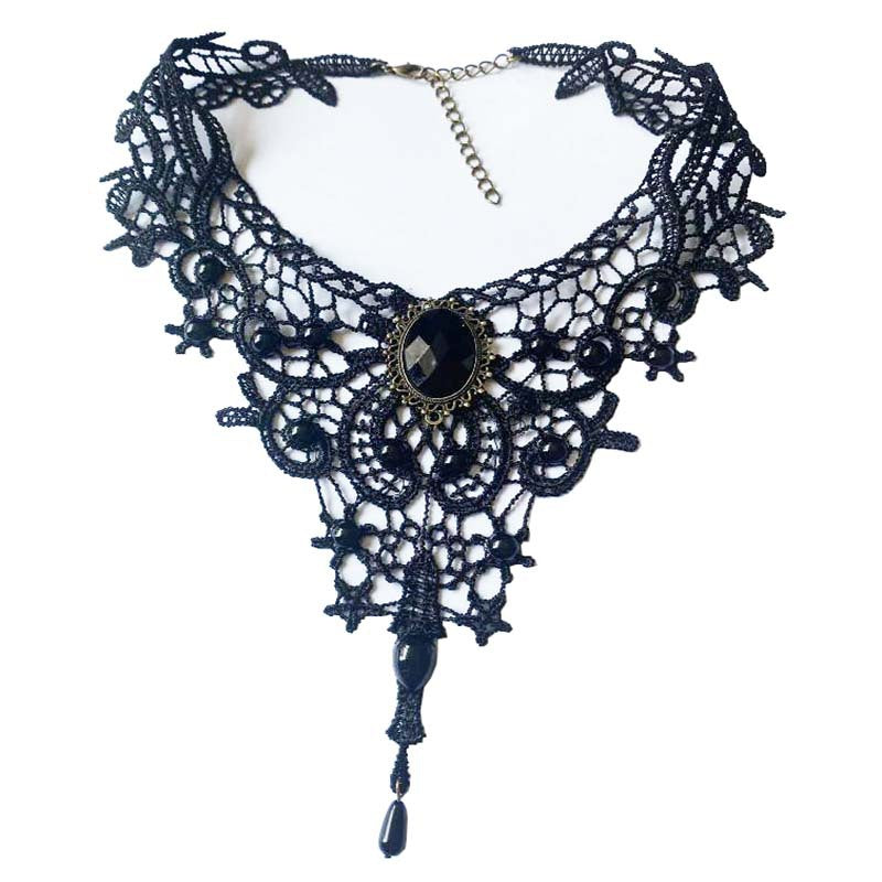 Versatile Lace Detachable Collar Clavicle Chain Necklaces