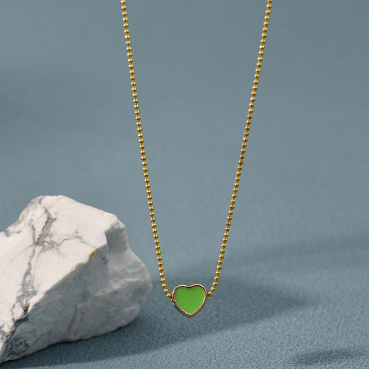 Personalized Oil Drop Peach Heart Pendant Necklaces