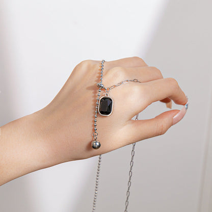 Women's Steel Exquisite Fully Jeweled Loving Heart Necklaces