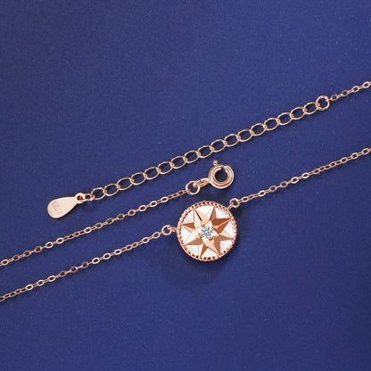 Female Roman Retro Style Jeweled Pendant Necklaces