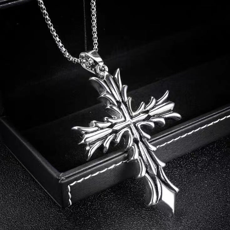 Women's & Men's & Retro High Street Hip Hop Cross Pendant Necklaces