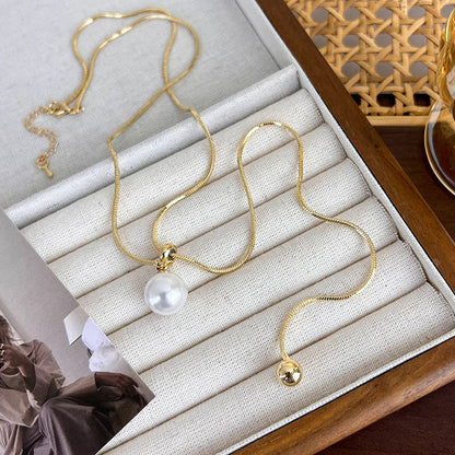 Pull-out Adjustable Pearl High-grade Design Sense Necklaces