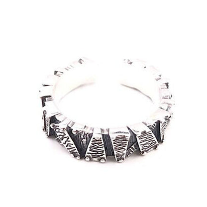 Men's Fence Retro Distressed Hip Hop Style Rings
