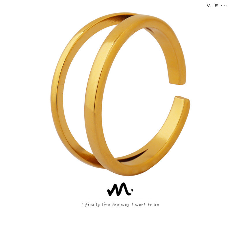 Women's Wind Niche Personality All Match Minimalism Rings