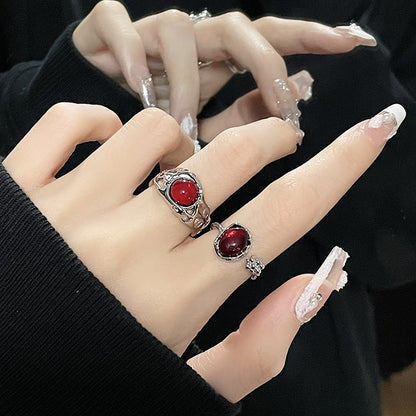 Women's Design Cold Style High-grade Simple Flower Rings
