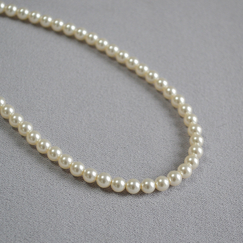 French Elegant Bright Imitation Crystal Pearl Color Exquisite Soft Necklaces