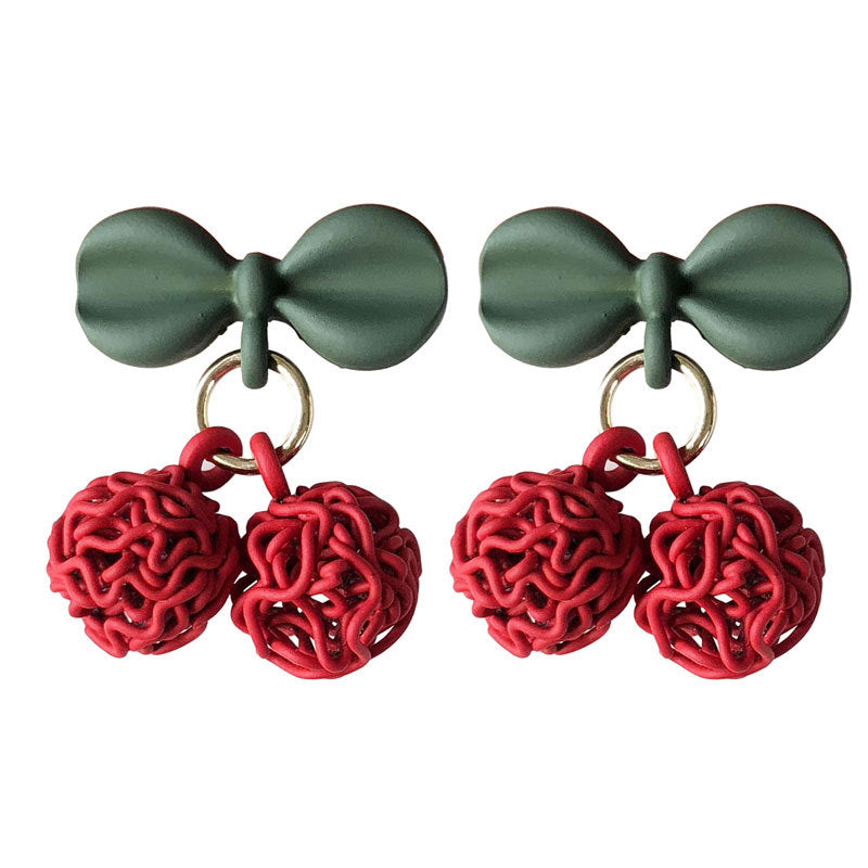 Shape Temperament Color Collision Design Ear Earrings