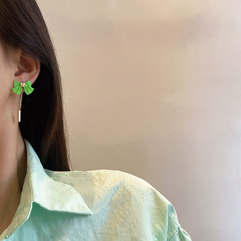 Tassel Green Mori Style Exquisite Fashion Earrings