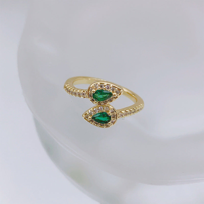 Diamond Love Heart Bow Tie Geometric Rings