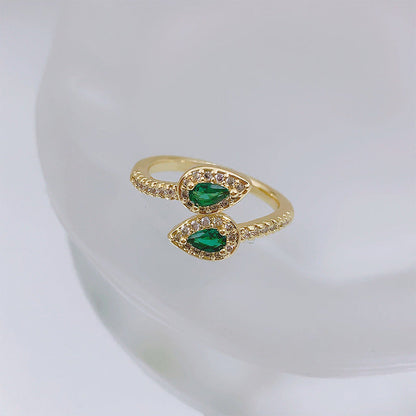 Diamond Love Heart Bow Tie Geometric Rings