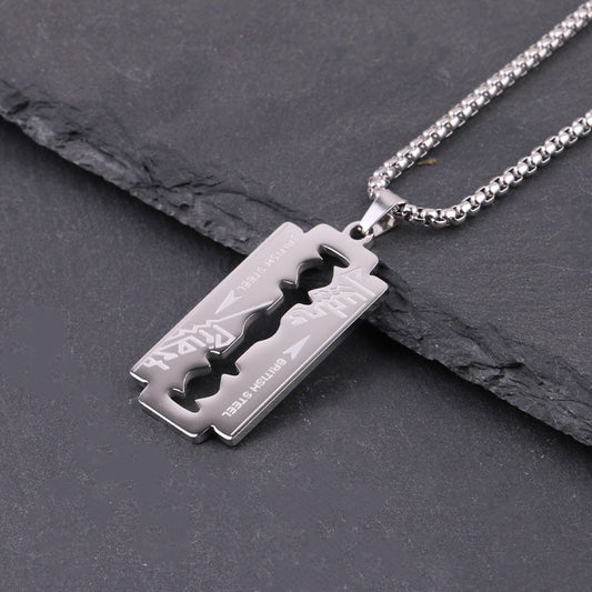 Women's & Men's & Hop Titanium Steel Blade Simple Fashion And Long Sweater Necklaces