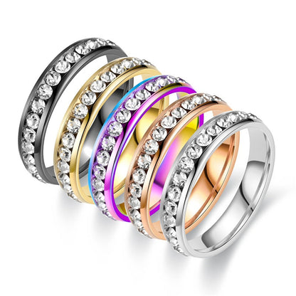 Starry River Titanium Steel Female Pair Rings