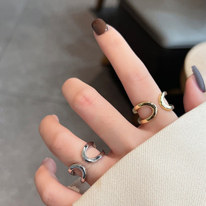 Female Retro Affordable Luxury Style Index Rings