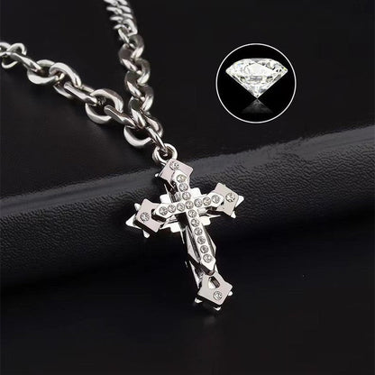 Women's & Men's Cross Fashionable Street Titanium Steel Accessories Necklaces