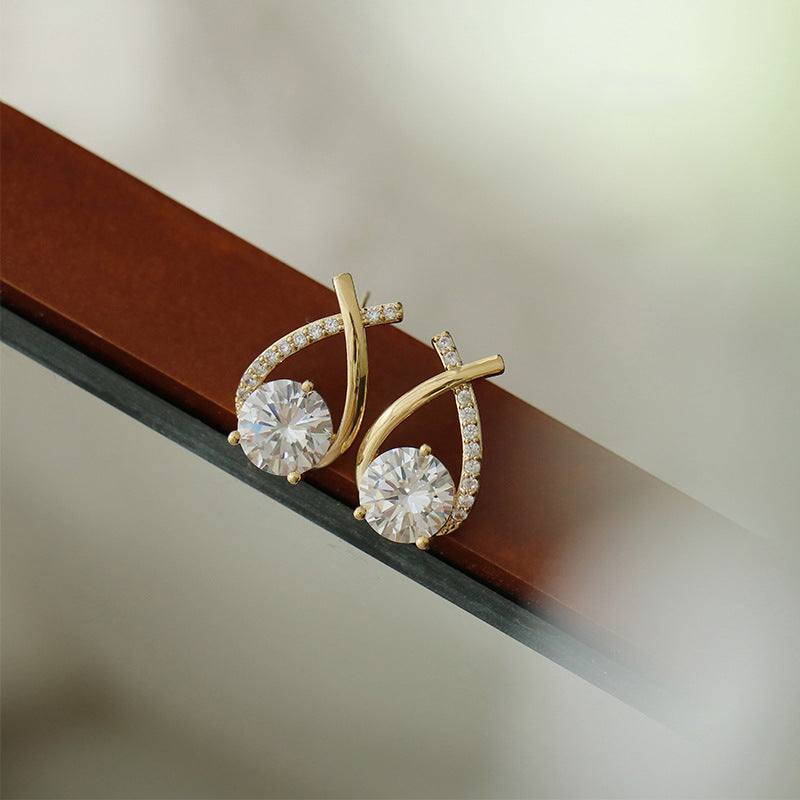 Sier Trendy Niche Design High-grade Exquisite Small Earrings