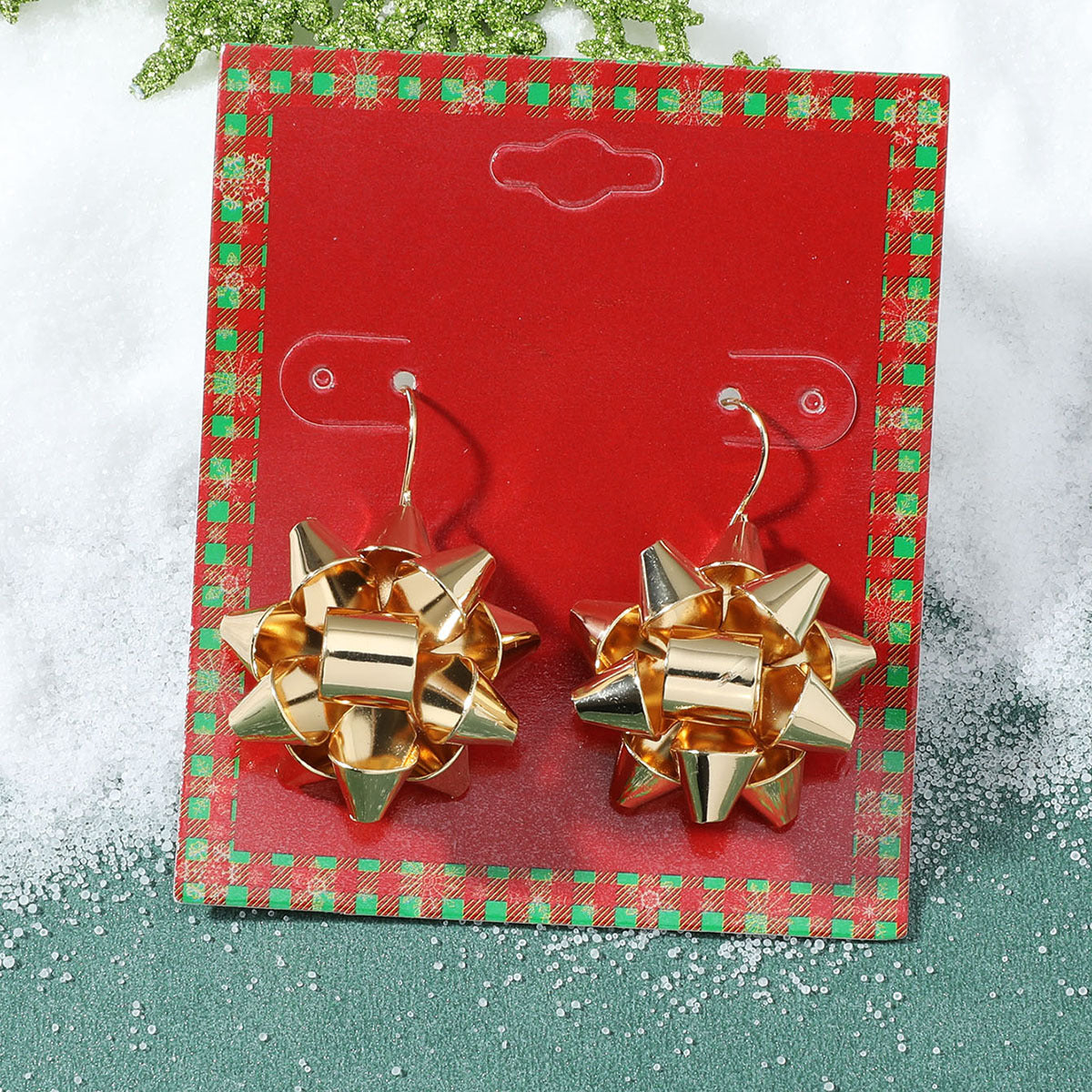 Cute Fashion Alloy Dripping Elk Snowflake Ear Earrings
