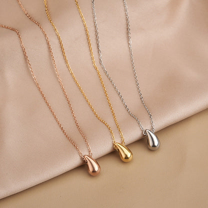 Titanium Steel No Fading Raindrop Female Necklaces