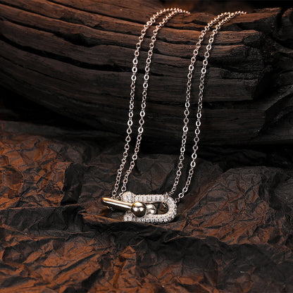 Diamond Horseshoe Clavicle Chain Versatile Personality Necklaces