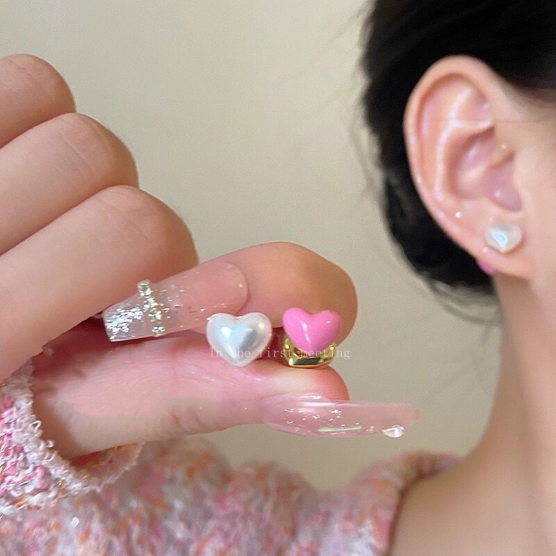 Heart Pearl Female Fashion Style Graceful Ear Rings