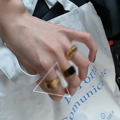 Women's For Retro Fashion And Personalized Sier Opening Hip Hop Rings