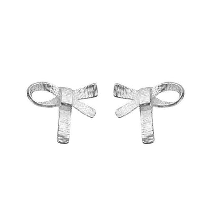 Women's Sier For Sweet Elegance Ear Bone Bow Earrings