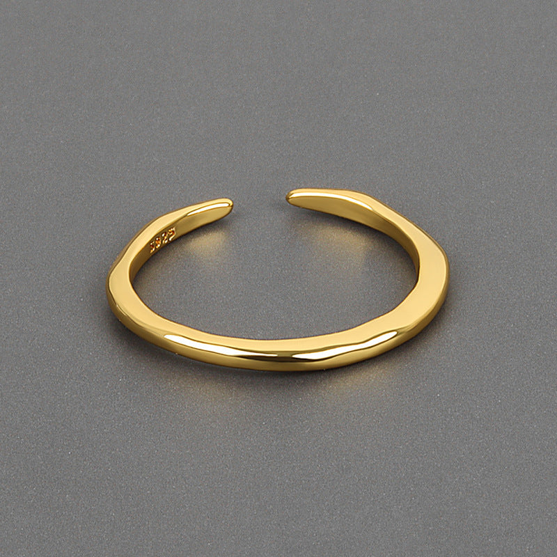 Women's Sculptural Feel Glossy For Minimalist Style Rings