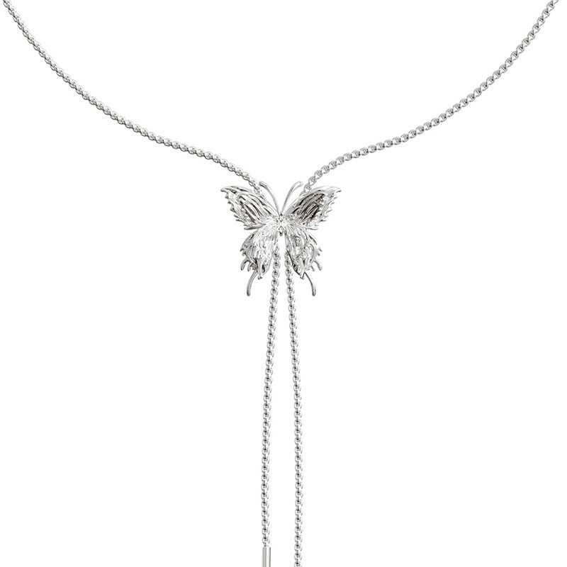 Butterfly Tassel Female Light Luxury Minority Necklaces