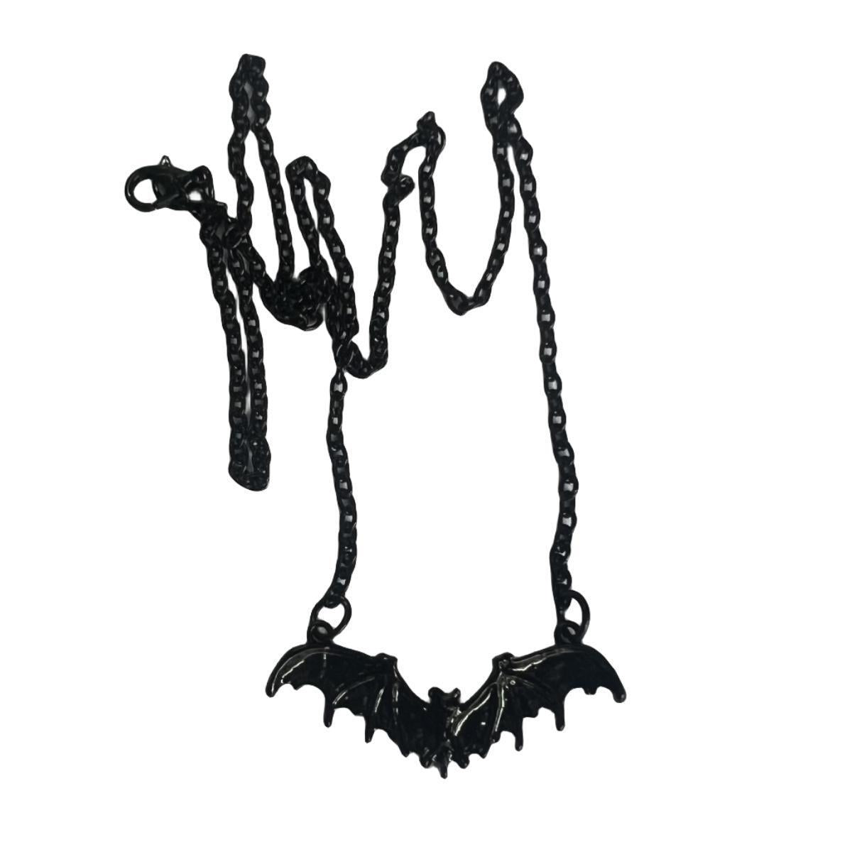Women's & Men's & Dark Goth Wind Bat Pendant Clavicle Chain And Necklaces