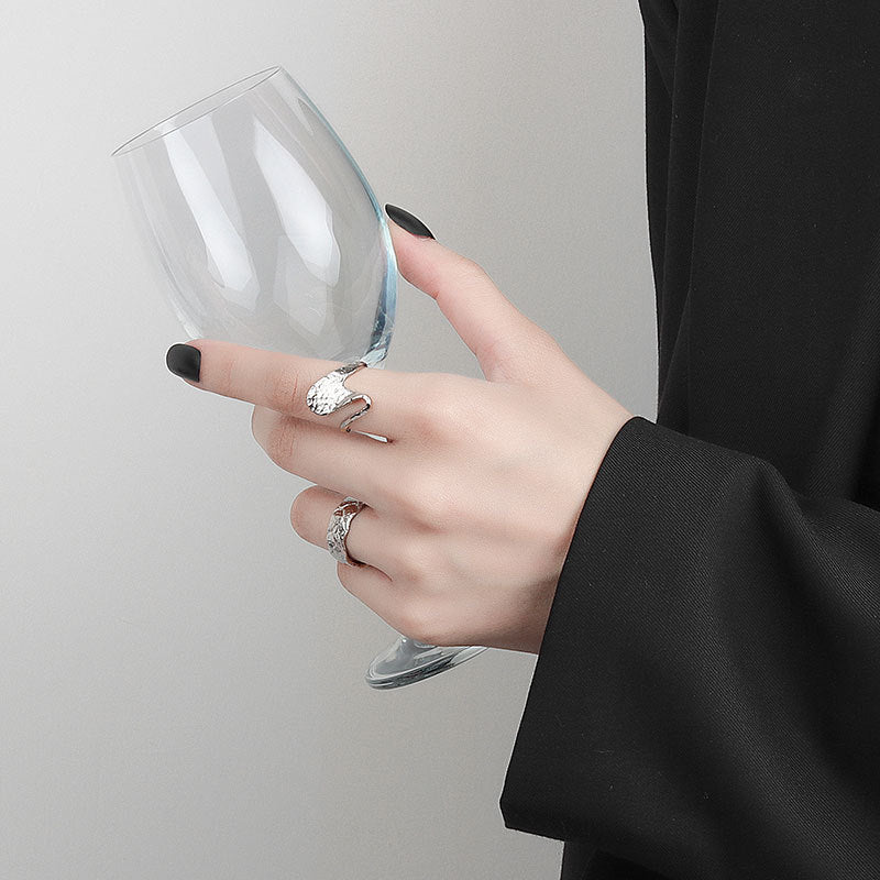 Personality Fashion Irregular Big Wave Cold Rings