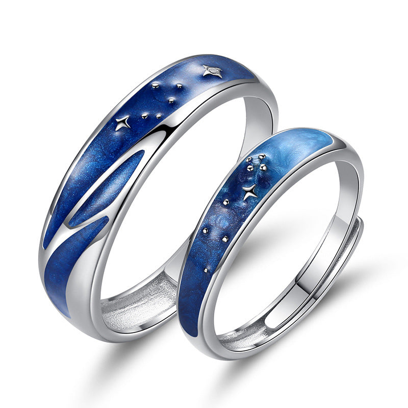 Women's & Men's & Couple Simple Long-distance Love Commemorative Rings