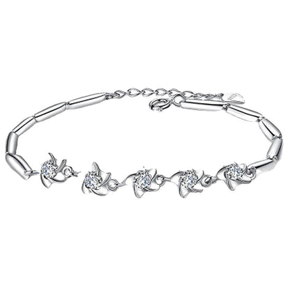 Women's Style Sier Plated Windmill Simple Sea Bracelets