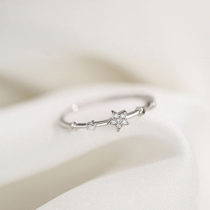 Zircon Female Cold Wind High Sense Rings