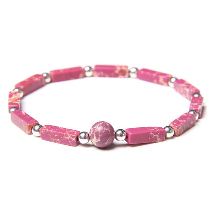 Women's Natural Amethyst Rectangular Simple Fashion Charm Bracelets