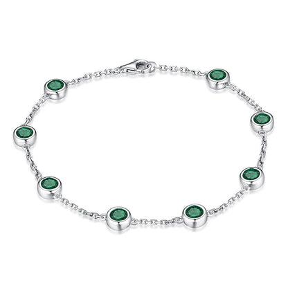 Sterling Sier Style Design Bubble Moissanite Bracelets