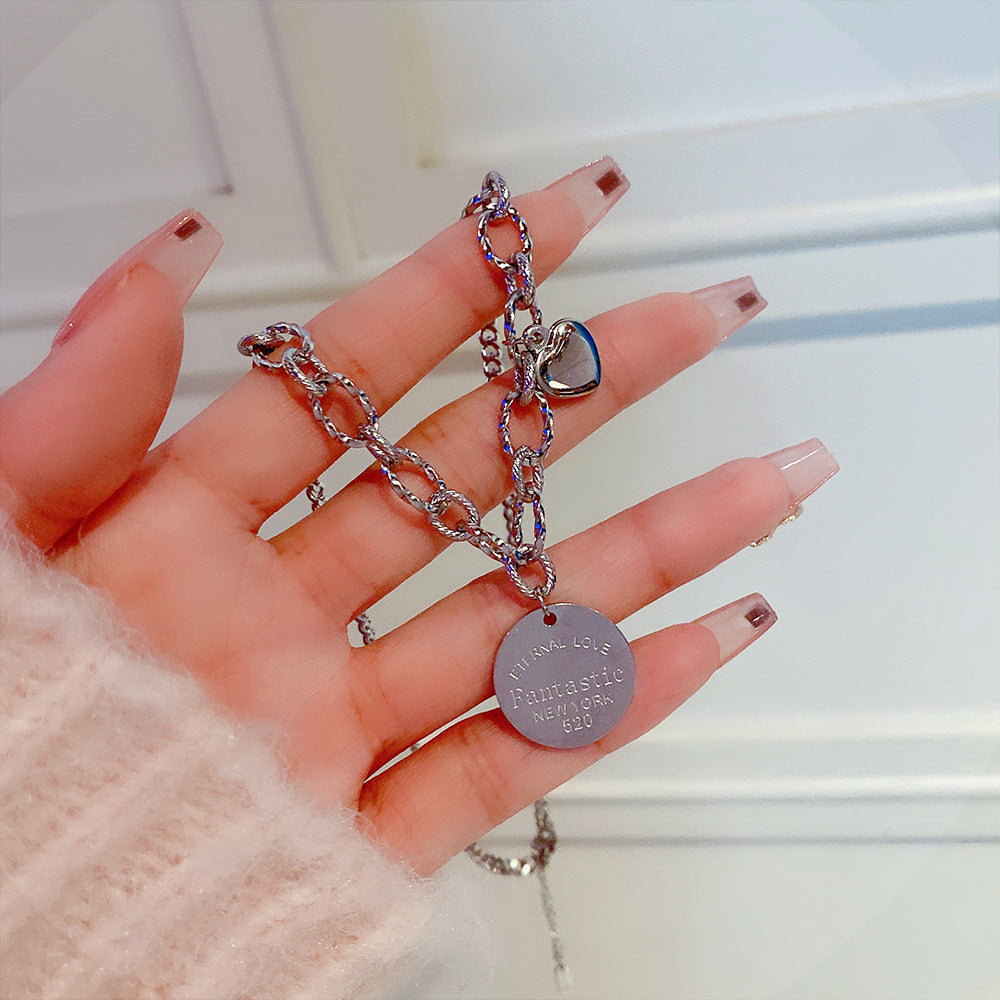 Hip Hop Light Extravagant Love Heart Necklaces