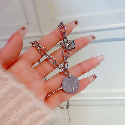 Hip Hop Light Extravagant Love Heart Necklaces