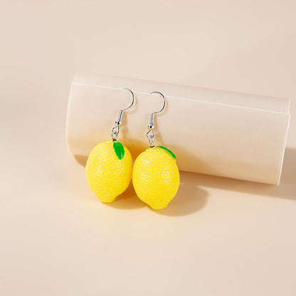 Mori Style Fruit Cartoon Mangosteen Banana Earrings