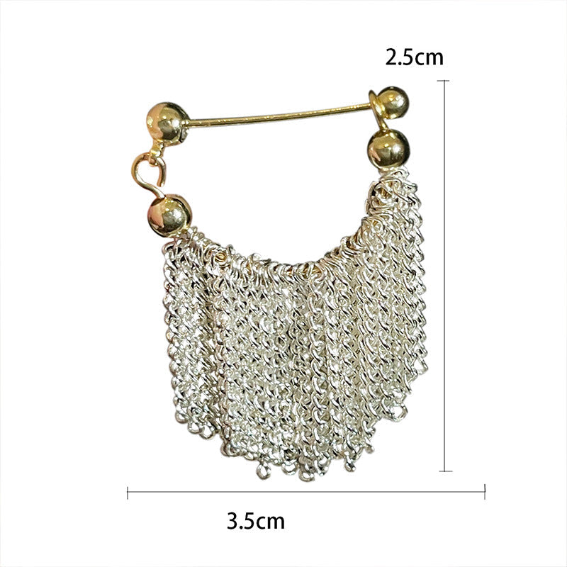 Waterfall Tassel Female Light Luxury Minority Design High Earrings