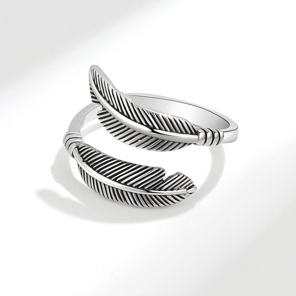 Women's & Men's & Feather For Trendy Personalized Hip Hop Creative Rings