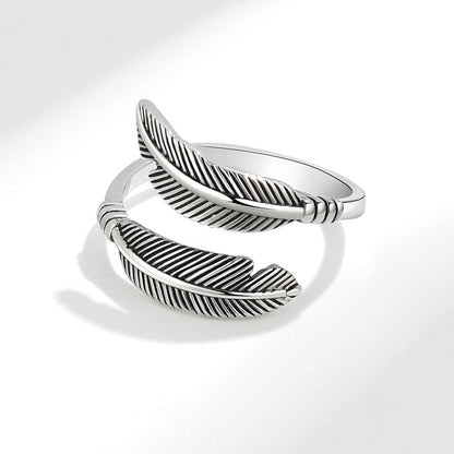 Women's & Men's & Feather For Trendy Personalized Hip Hop Creative Rings
